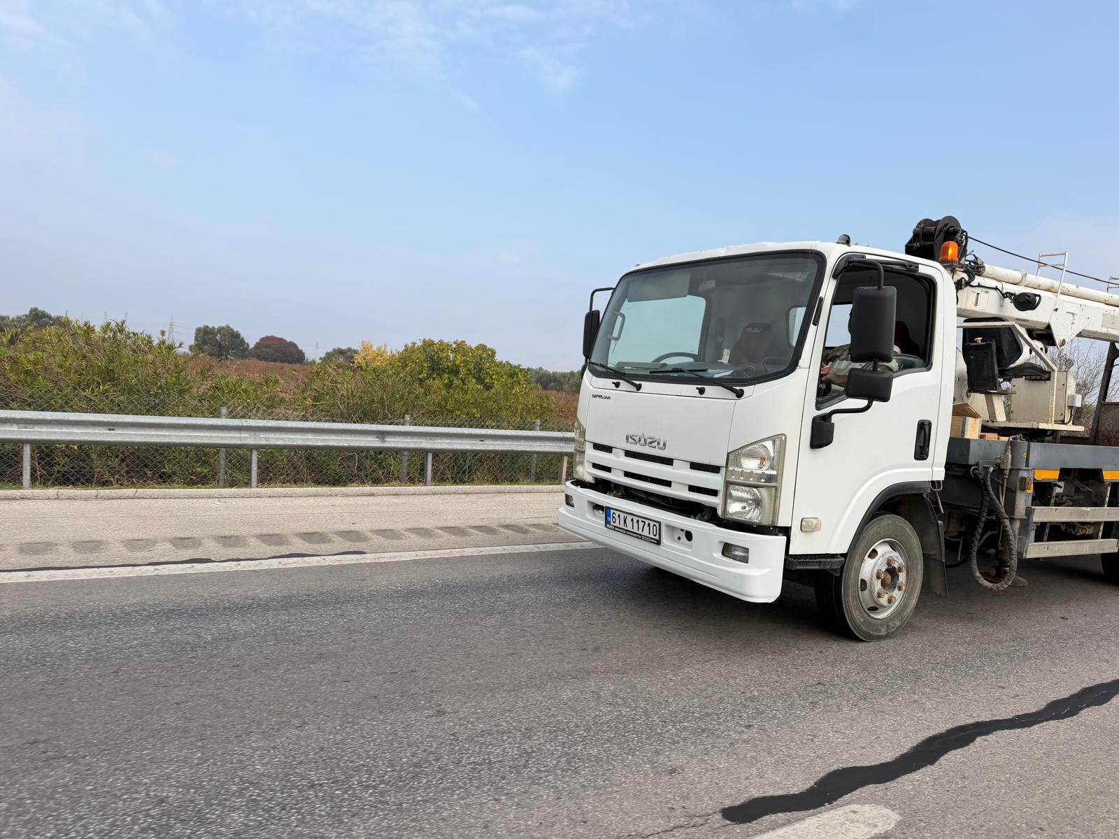 Saha görevi için yola çıkan AYTEKİN vinçli araç